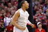 CLEVELAND, OH - MARCH 20:  Jared Sullinger #0 of the Ohio State Buckeyes reacts after a play against the George Mason Patriots during the third of the 2011 NCAA men's basketball tournament at Quicken Loans Arena on March 20, 2025 in Cleveland, Ohio.  (Photo by Gregory Shamus/Getty Images)