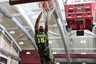 Mar 26, 2012; Chicago, IL, USA; McDonalds High School All American forward Shabazz Muhammad (15) who was the slam dunk winner does a dunk in the dunk contest during Jam Fest at the Gerald Ratner Athletic Center for the 35th McDonalds All American Game.  Mandatory Credit: Brian Spurlock-US PRESSWIRE